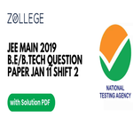 JEE Main 2019 Question Paper with Answer Key PDF Jan 11 Shift 2 ZPYP